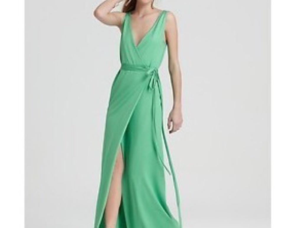 DVF Yahzi Sleeveless Wrap Maxi Dress